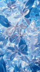 acid design flowers and leaves plants abstract graphics poster background