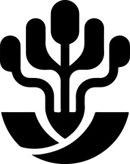 Obraz premium anchor icon on black background