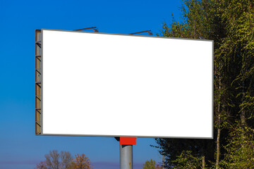 Background for design, white billboards on city streets and along roads