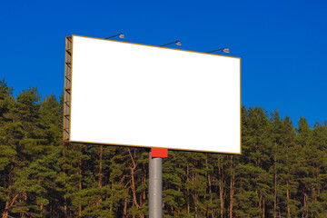 Background for design, white billboards on city streets and along roads