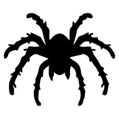 BLACK SILHOUETTE OF SPIDER INSECT