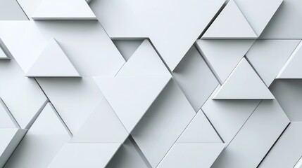 Fototapeta premium Abstract Geometric Pattern with White Triangles