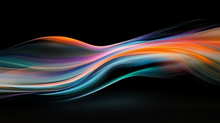 Abstract Digital Painting: Vividly Flowing Hues. AI Generated