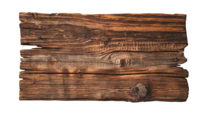 High-Quality PNG rustic brown wood plank texture on white background