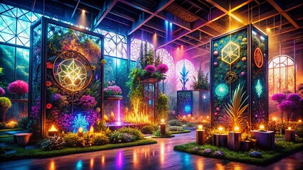 Fantasy Product Exhibition Stand: Double Exposure Photography