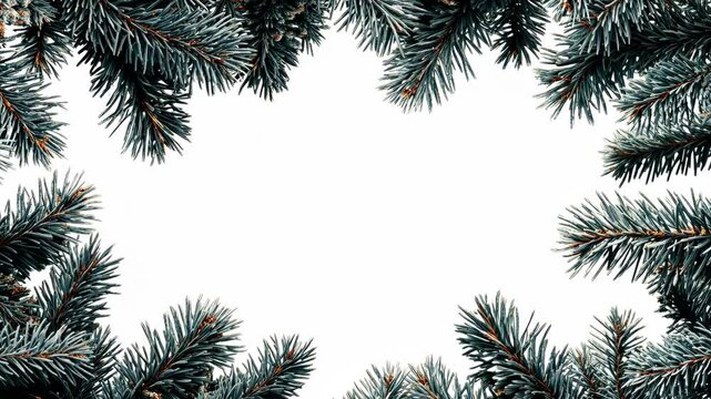 Pine Branch Border Material