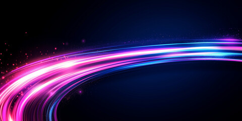 abstract blue and pink mixed light line isolated on dark background for wallpaper