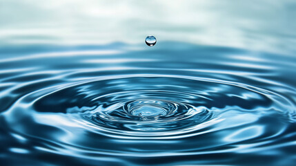 Calm ripples on the water, water drop, wallpaper