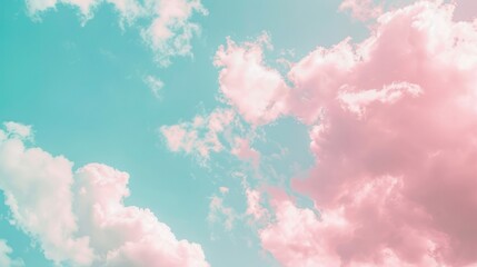 Dreamy Pink and Blue Clouds