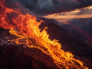 Fototapeta premium Fiery Inferno: Abstract Flame Photography - Stock Image