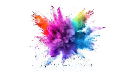 Colorful Explosion of Powder