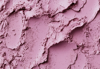 Close-up of a Purple clay cosmetic texture for the face and body, a cream or mask with oil