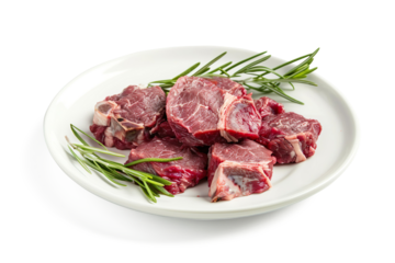 Fresh beef food on a transparent background