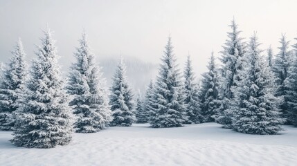 Winter Wonderland: A Snowy Forest Scene