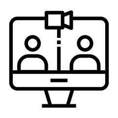 online interview Line Icon