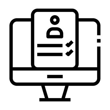 recommend clip art: resume Line Icon