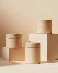 Cosmetic packaging mockup for designers and brand presentations