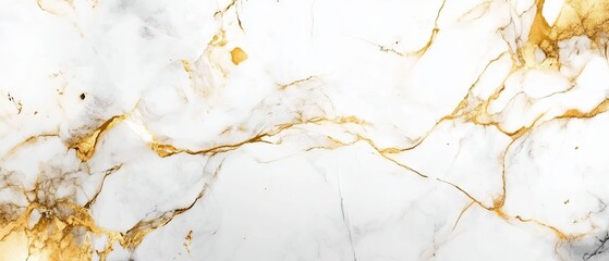 Naklejka premium High resolution white gold marble texture pattern background – elegant design for book covers, brochures, posters, wallpaper, and professional business applications