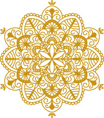 Islamic mandala ornament for Eid or Ramadan decoration. Floral mandala vector art.