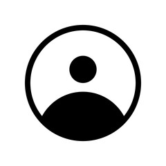 Silhouette of a person with a circle