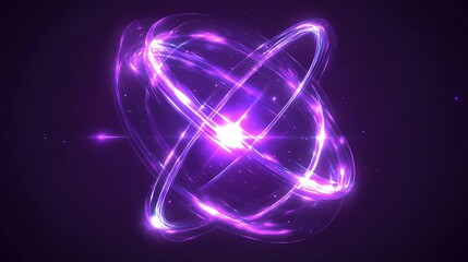 Fototapeta premium Vibrant Purple Energy Orb: Striking 3D Rendered Illustration. AI Generated