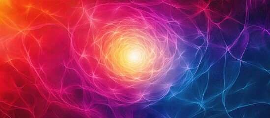 Fototapeta premium Vibrant Cosmic Nebula: A Symphony of Colors