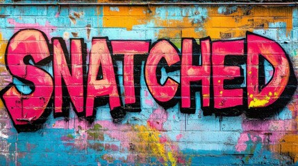 grungy street wall painted in graffiti style with Gen Z slang word " SICK " means cool or awesome