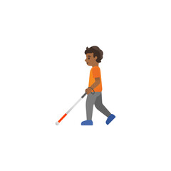 Person Walking With Cane  
