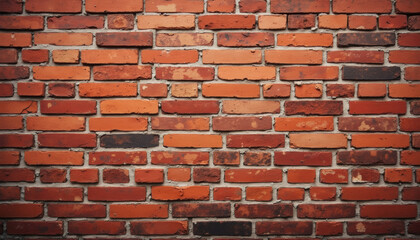 Fototapeta premium Classic brick wall texture in rich reds and earthy browns, rustic and timeless design