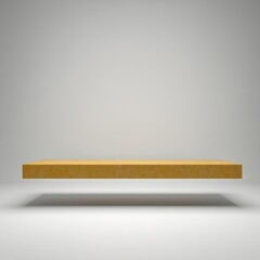 Minimalist Floating Wooden Shelf Display, Mockup, Product Placement, Background