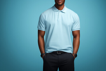 Fototapeta premium A Clothing Advertising Mockup Template: A Model Wearing a T-Shirt