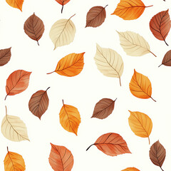 Obraz premium autumn leaves seamless pattern