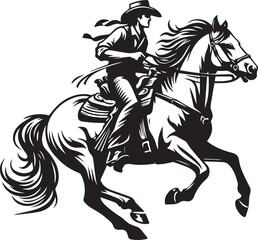 Horse riding, A man ride horse cute beautiful horse black vector