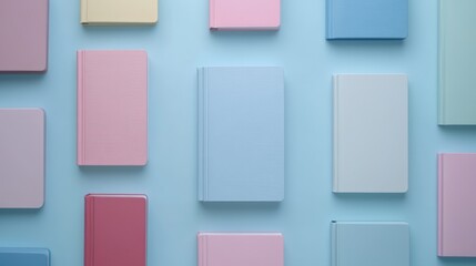 Colorful Pastel Notebooks Arrangement - Delightful Design