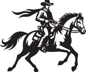 Horse riding, A man ride horse cute beautiful horse black vector