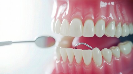 Obraz premium Advanced Dental Examination of Teeth in a Clinical Setting