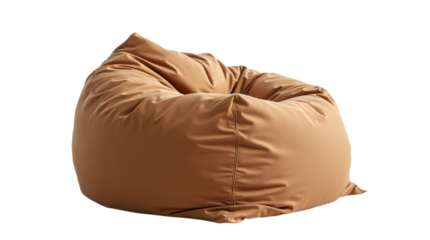 Soft, Enjoyable, and Adjustable Colorful Beanbag Chair Isolated on a Transparent Background (PNG).