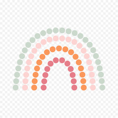 Hand drawn rainbow element. Boho rainbow hand drawn illustration