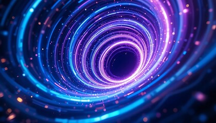 Obraz premium Abstract Vortex of Light and Energy: A Cosmic Spiral