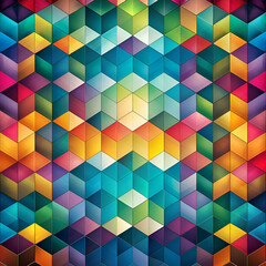 Colorful Geometric Hexagon Pattern Abstract Art Background