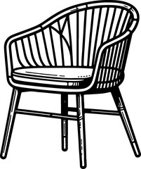 Chair Silhouette Vector Art for Graphic Design