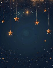 Fototapeta premium Golden Stars on a Night Sky