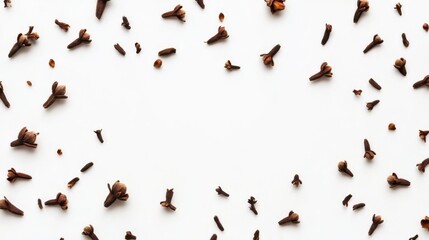 Fototapeta premium Aromatic Cloves on White Background - Perfect Culinary Composition