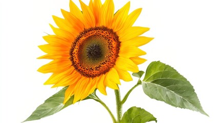 Fototapeta premium Stunning Sunflower in Vibrant Yellow and Green. Close-up Floral Beauty