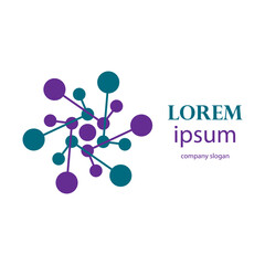 molecule atom logo design