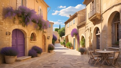 Naklejka premium art beautiful old town of Provence