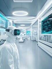 A vibrant virtual reality simulation of diagnostic processes, integrating privacy and secure access features