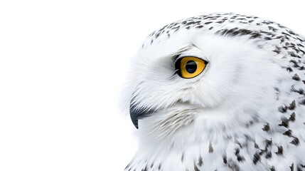 Obraz premium Majestic Snowy Owl Profile Close Up View
