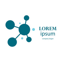 molecule atom logo design