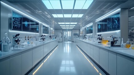 A Spacious Laboratory Filled With Modern Scientific Instruments